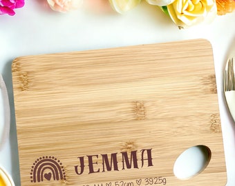 newborn baby gift baptism favor grandparent gift kid chopping board nursery decor birth celebration gift custom text gift birth announcement