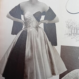 1954 Symönster Klänning Cocktailklänning Aftonklänning Vintage
