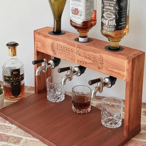 Personalized Wooden Whiskey Decanter, Liquor Dispenser,Whiskey dispenser, Engagement Gift, Newlywed Gift, wedding gift.