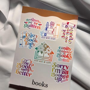 Planche de stickers (8) thème: books
