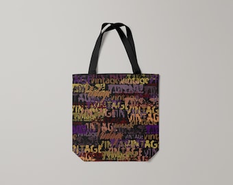 Bolsa de lona con estampado de letras: impermeable y de uso diario n.° 552