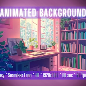 VTuber Background | Sun-Kissed Reading Nook | Animated Background | Stream Overlay | Zoom Background | Twitch Overlay