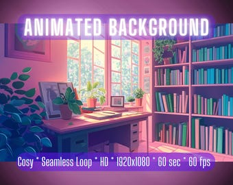 VTuber Background | Sun-Kissed Reading Nook | Animated Background | Stream Overlay | Zoom Background | Twitch Overlay