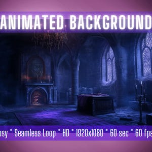VTuber Background | Gothic Crypt Chamber | Animated Background | Stream Overlay | Zoom Background | Twitch Overlay