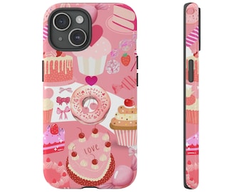 Pink Cake Collage Phone Case design- Tough Cases