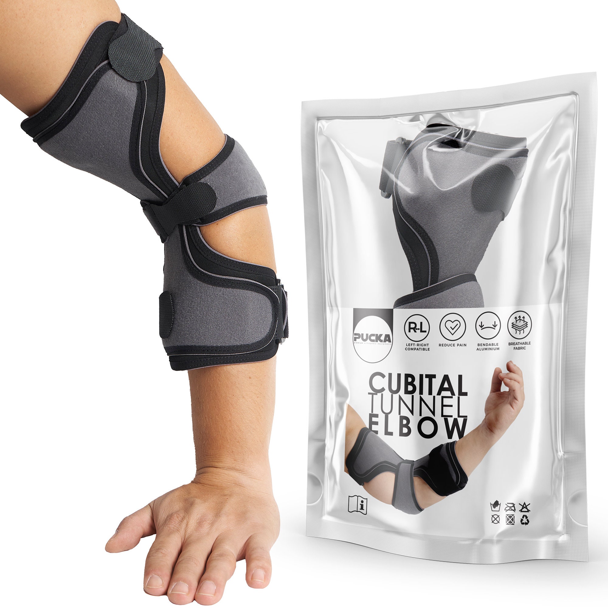 Elbow Brace Cubital Tunnel Syndrome Adjustable Elbow Splint Arm Ulnar Nerve Brace Support Tendonitis and Arthritis Immobilizer Stabilizer