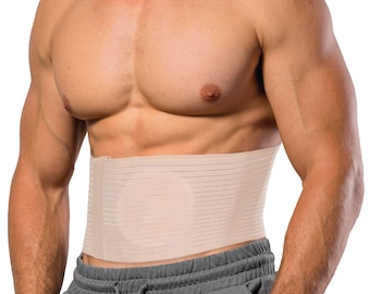 Umbilical Hernia Belt Abdominal Support Binder with Compression Pad - Belly Button Hernia Navel Ventral Epigastric Incisional Prevention Aid