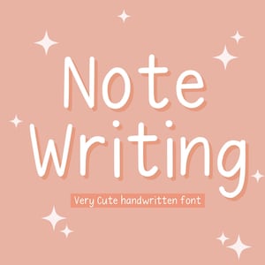 Cute handwriting font for digital note taking, Canva Font, Procreate Font, Goodnotes, Cricut DIY, planner font, student font, Student Notes