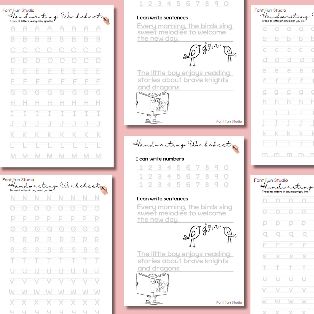 Handwritten Worksheet, Lettering Worksheet, Worksheet Printable ...