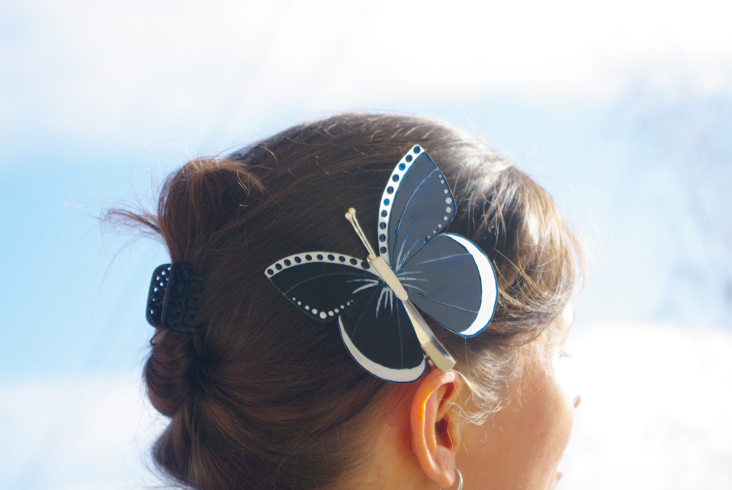 Butterfly Suncatcher Hair Clip Bridal Shower Favor Acetate Sheet