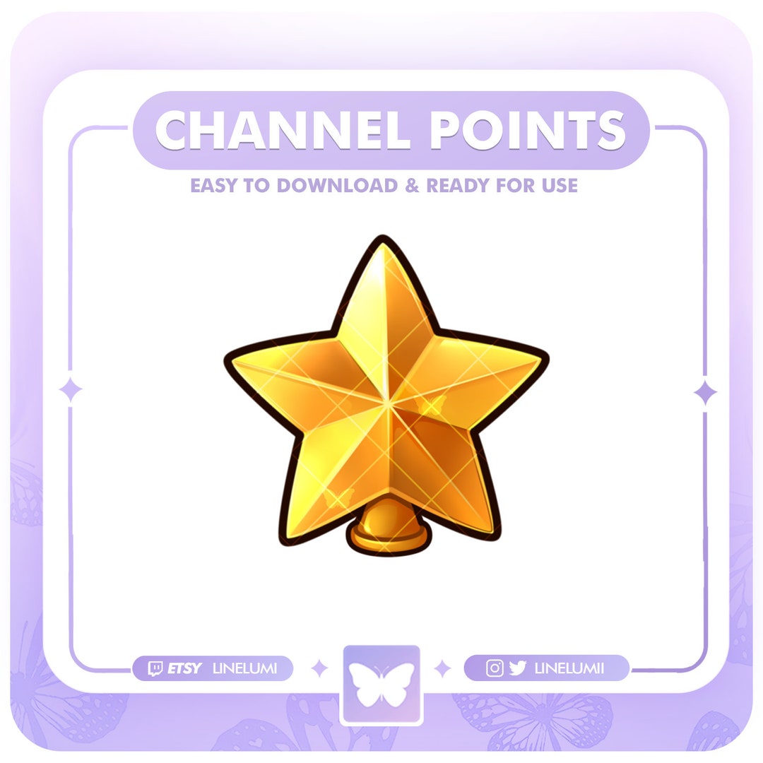 Star Channel Points Icon for Twitch Xmas Tree Star Twitch Badge Xmas ...