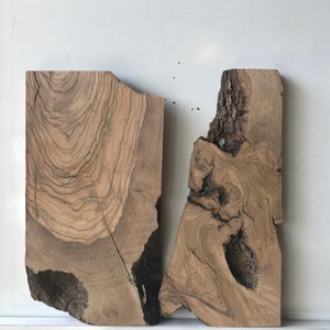 Einzigartige Holzscheibe Holz Raw Edge Harz handgefertigte türkische Holzbretter Live Edge Platte Unbehandeltes Holz 2 Stück Planke 11 &quot;x10&quot;x23&quot; Zoll