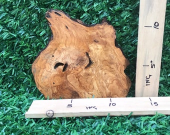 Raw Edge Olive Wood Slice, Resin Inlay, Handmade Turkish Plank (12x14x1 inch)