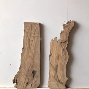 Resin Projects Holzscheibe Holz Raw Edge Harz Handgemacht Türkisch Olivenholz Planken Live Edge Platte Unvollendete Holz 2stk Planke 21 &quot;x15&quot;x0,98&quot;inc