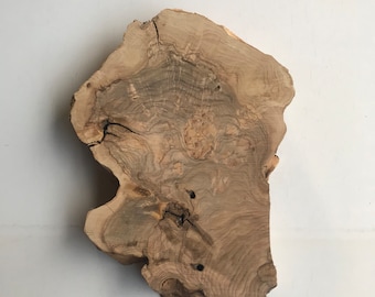 Live Edge Olive Wood Slice, Resin Handmade Turkish Plank (14x10x2 inches)