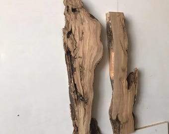 Live Edge Turkish Olive Wood Planks (2pcs, 23x13x1.18")