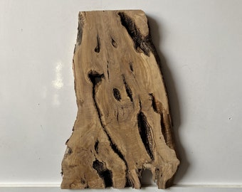 Raw Edge Olive Wood Plank, Resin Fill, Unfinished Plate (24x17x1.5 inches)