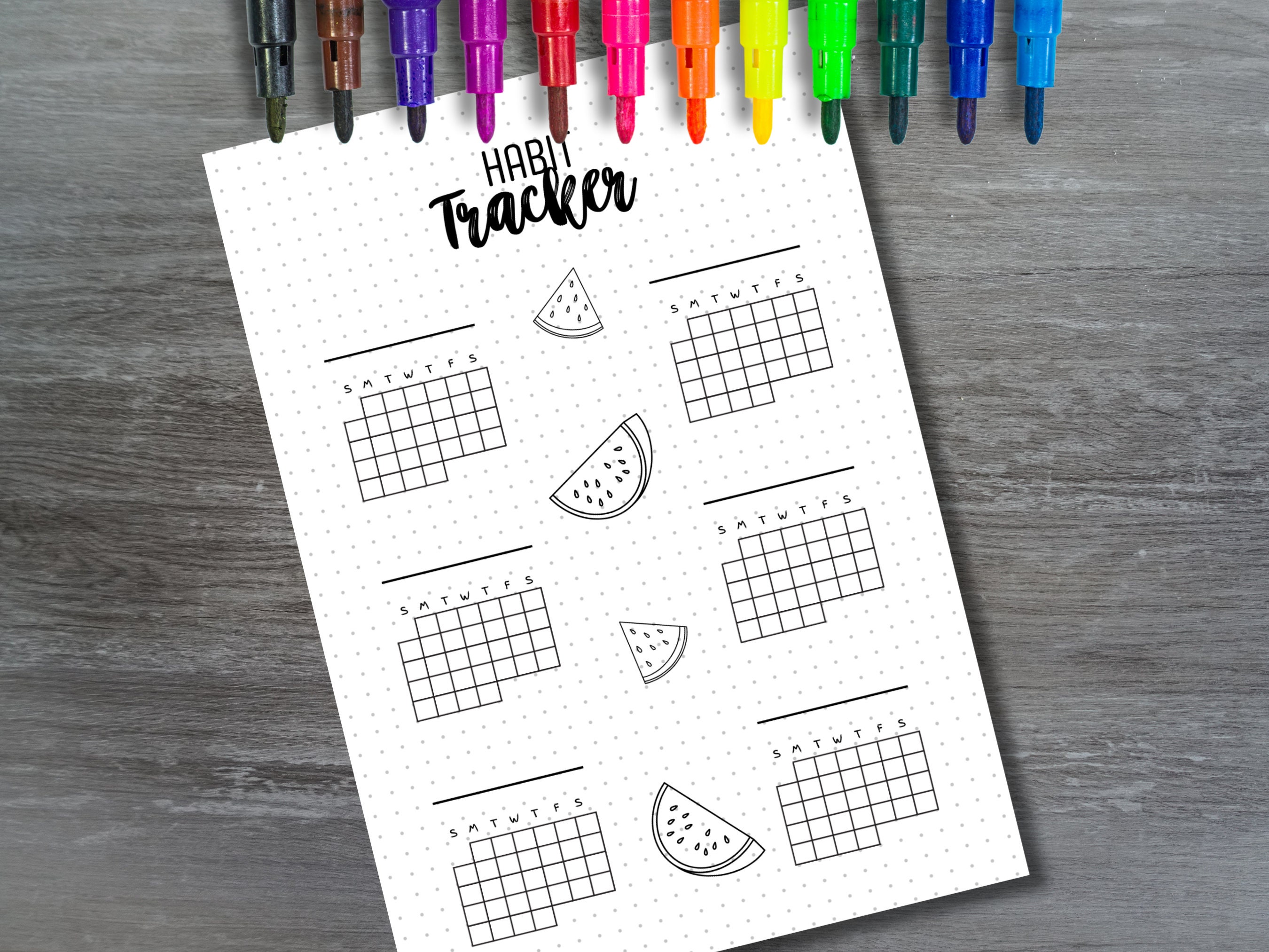 Habit Tracker, A5 Journal, Customisable, Positive Habits, Negative ...