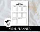 Weekly Meal Planner A5 Journal Page Printable Journal Template Printable Meal Plan Template Weekly Meal Plan Printable Meal Plan, food plan