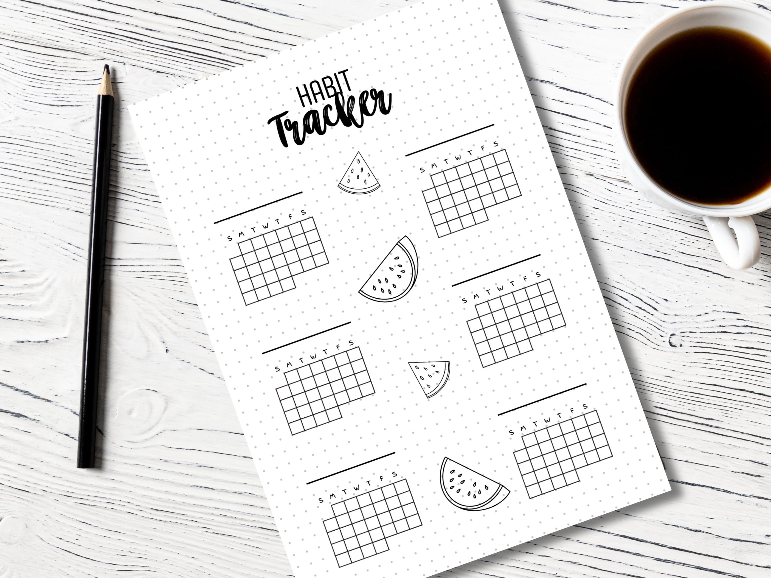 Habit Tracker, A5 Journal, Customisable, Positive Habits, Negative ...