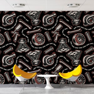 Parti di automobili Carta da parati staccabile e incollabile rimovibile Carta da parati per auto Decorazione da parete Decorazione per la casa Arte da parete stampabile