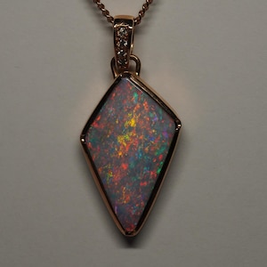 Rose Gold Australian Opal Pendant