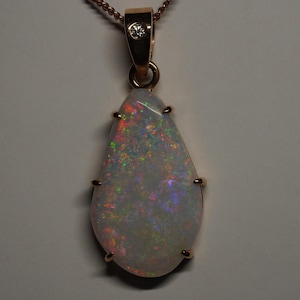 Rose Gold Australian Opal Pendant