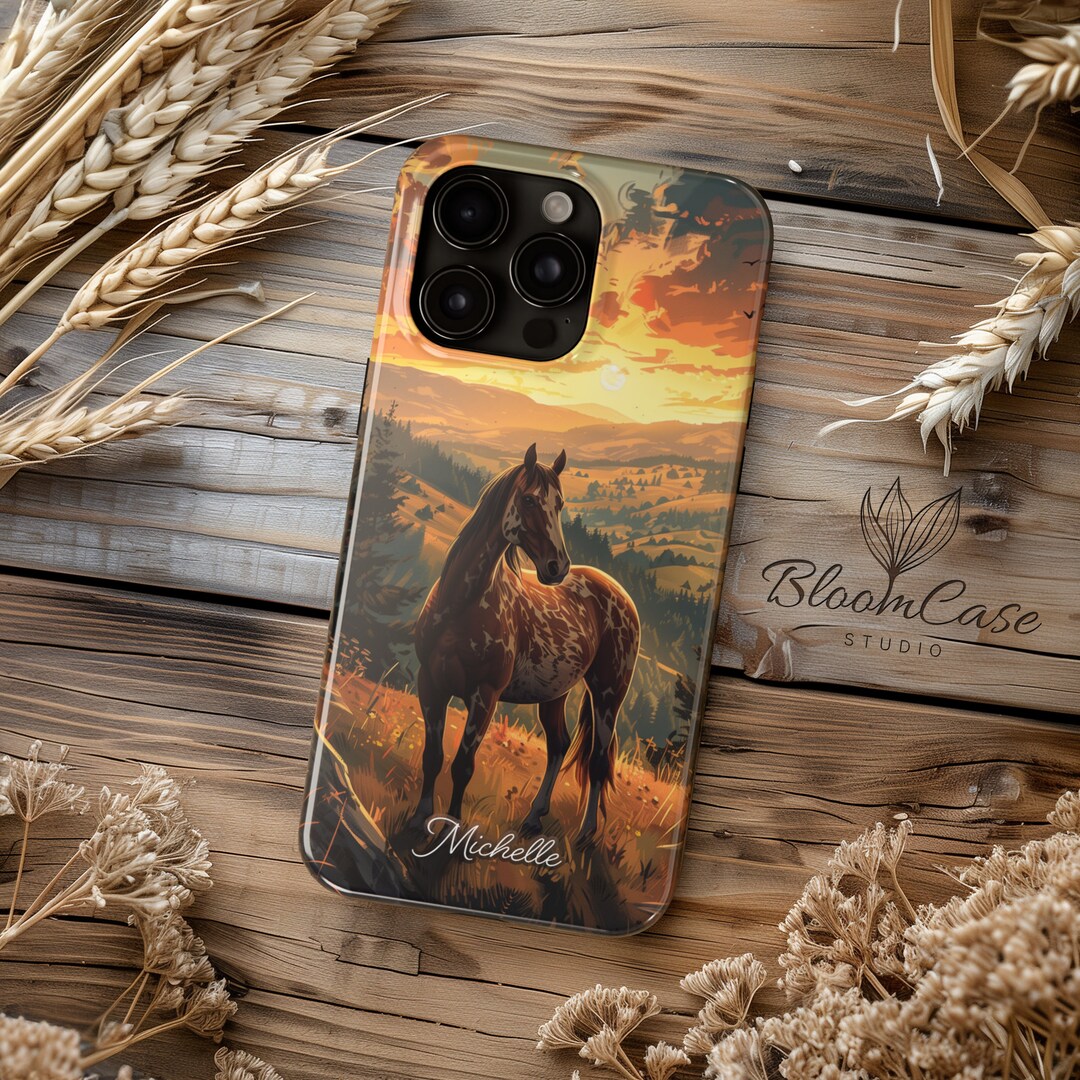 Appaloosa Horse at Sunset Personalized Case Horse Phone Case