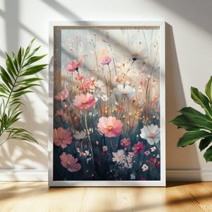 Wildflowers Painting - Dreamy Wild Meadow Art | Unique Floral Print Digital Art for Home Decor & Gifts 1106