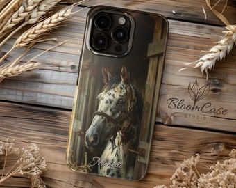 Appaloosa - Personalized Case - Horse phone case - Equestrian gift - iPhone 15, 14, 13, 12, 11, Pro, Plus- Horse lover gift