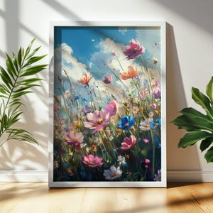 Wildflowers Painting - Wild Meadow Art | Unique Floral Print Digital Art for Home Decor & Gifts 1104