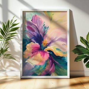 Abstract Floral Painting | Printable Digital Wall Art | Colorful Flower Print for Home Decor & Gifts 1008