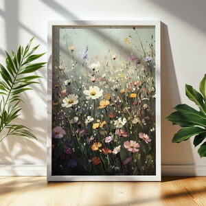 Wildflowers Painting - Dreamy Wild Meadow Art | Unique Floral Print Digital Art for Home Decor & Gifts 1106