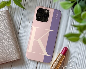 Custom NAME phone case - Initial phone case - Personalized case - for iPhone 15, 14, 13, 12, 11 Pro, Plus, Max - Gift - Kate - V