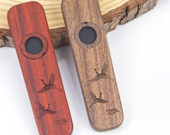 Wooden Kazoo Flute | High-Quality Wood | Simple and Beautiful Designs Portable Musical Instrument | Beginner-Friendly Holiday Gift