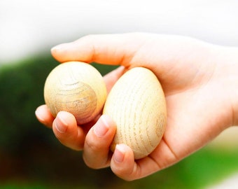 2pcs Wooden Sand Balls Egg Shaker, Percussion Musical Instrument, Christmas Music Gift