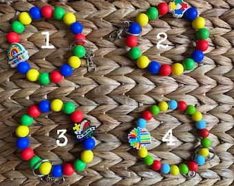 Autism key chains and wristlets