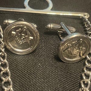 Freimaurer Masonic Krawattenkette und Manschettenknöpfe