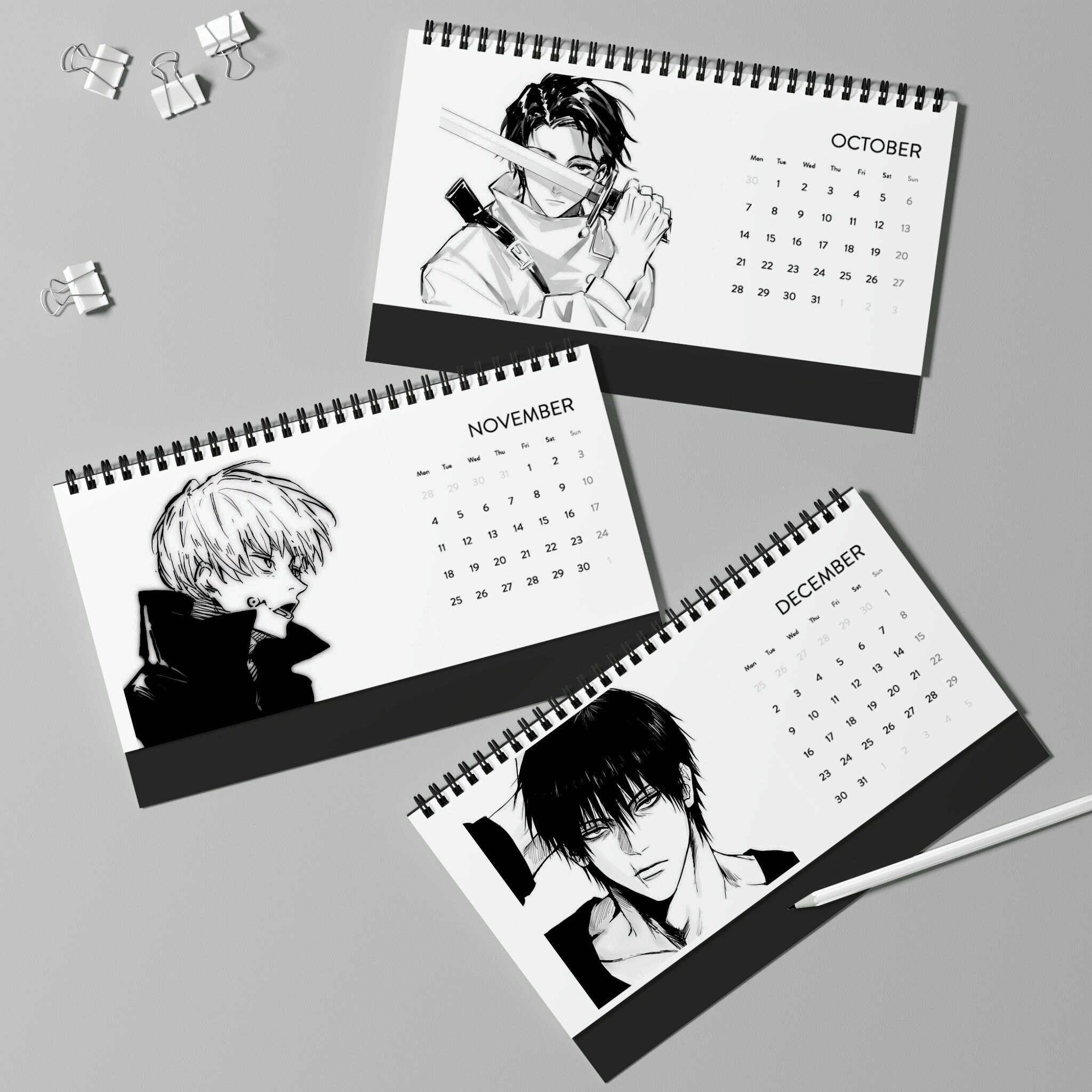 Jujutsu Kaisen 2024 Calendar Anime Merch JJK Etsy