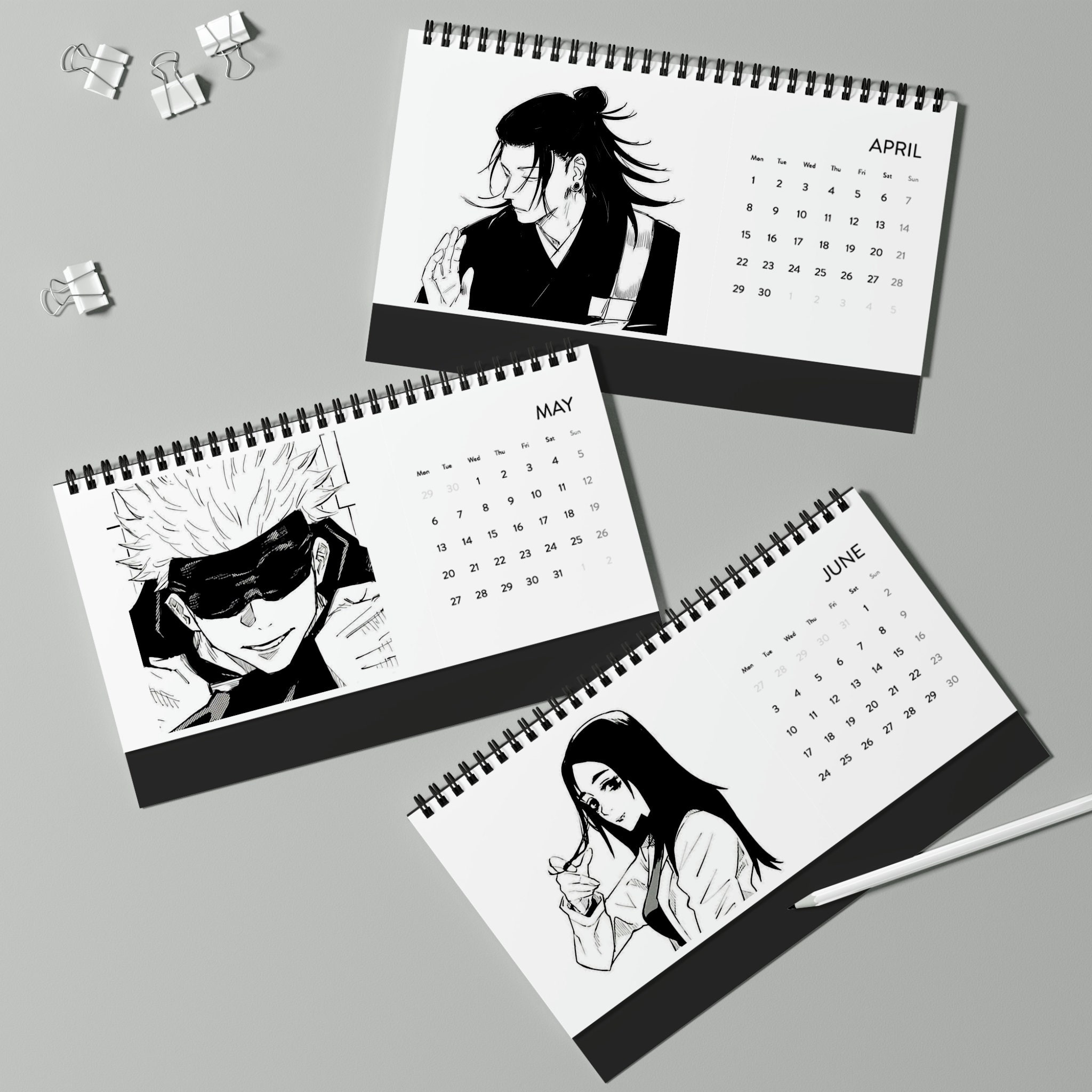 Jujutsu Kaisen 2024 Calendar Anime Merch JJK Etsy