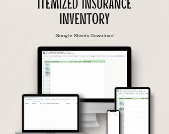 Insurance Inventory Tracker | ADHD Resources | Autism Resources