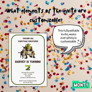 Ultimate Shrek Party Bundle Printables | Customizable Shrek Birthday Decor - Etsy