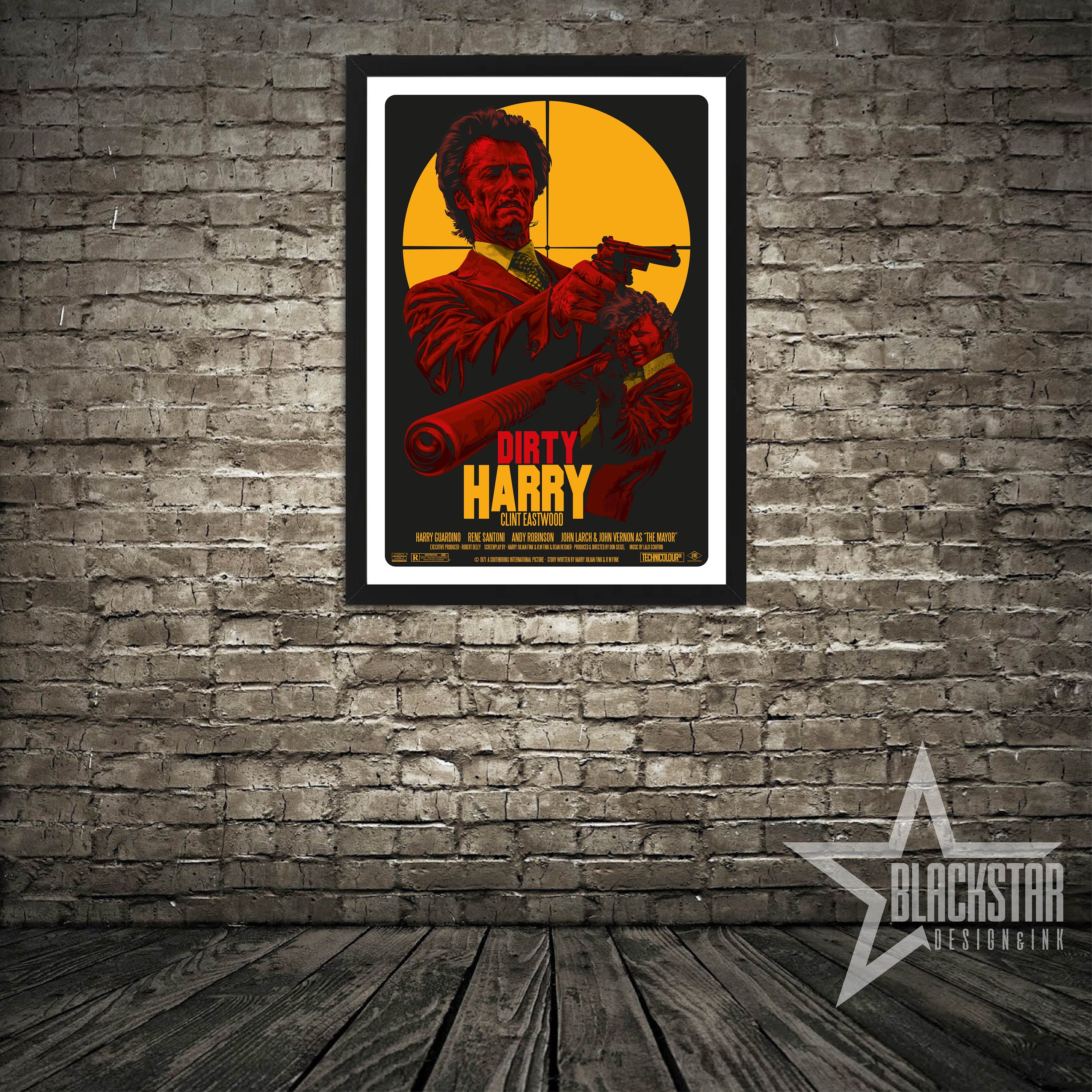 Magnetica Frigorifero Dirty Harry &ndash; Poster In Stile Film, Blue Crab Magnets, USA