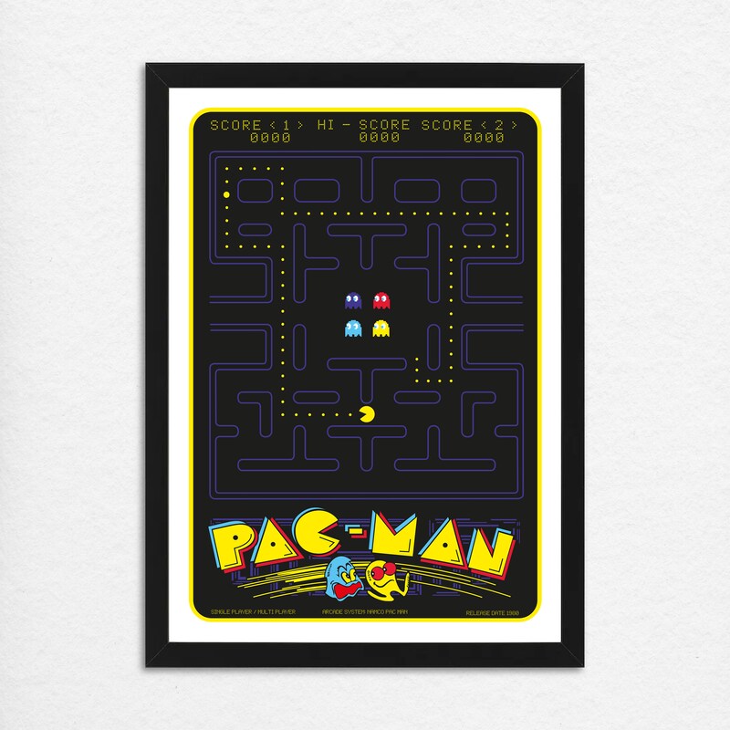 Pac Man Arcade Poster - Etsy UK