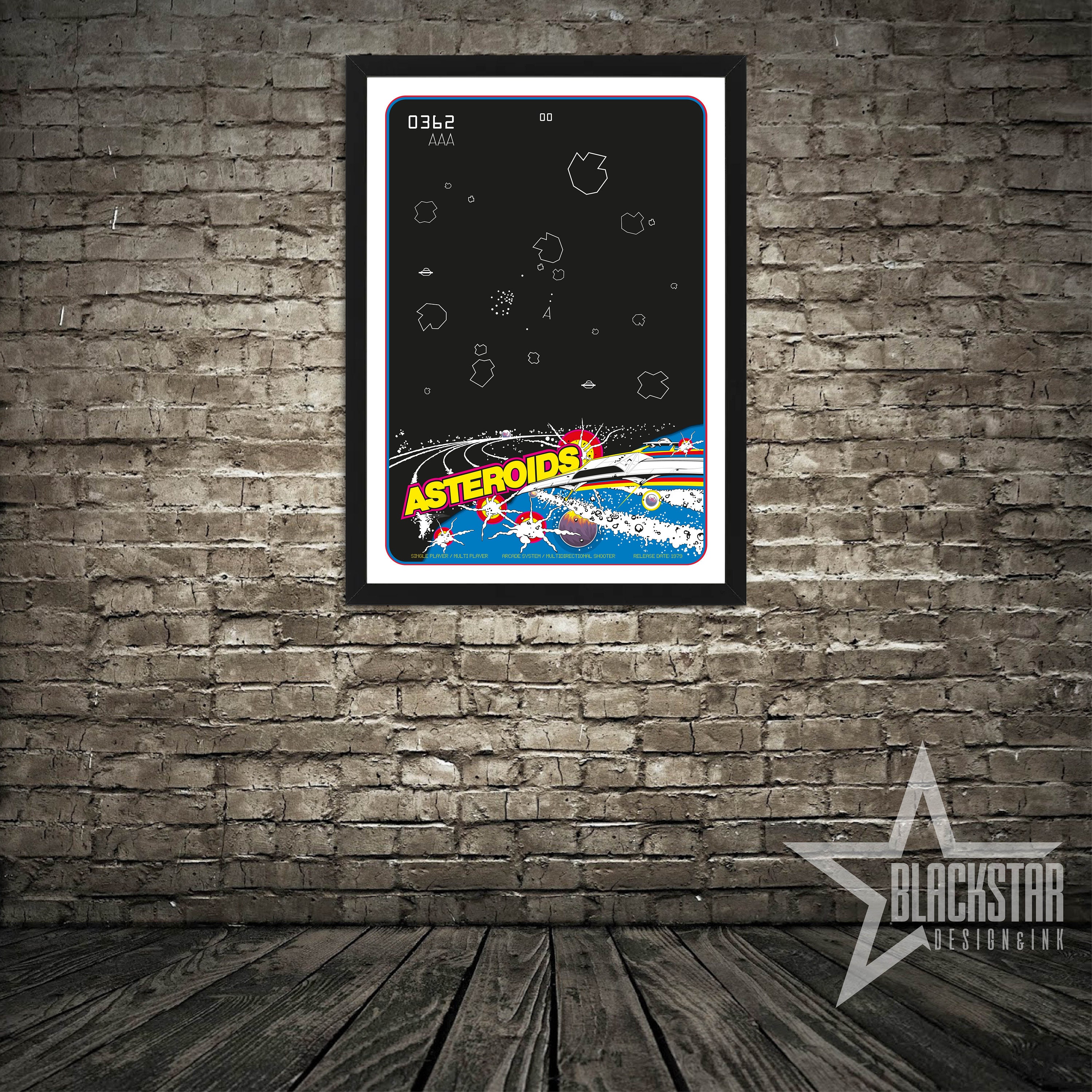 Asteroids Arcade Poster: Retro 1979 Gaming Art Print - Etsy