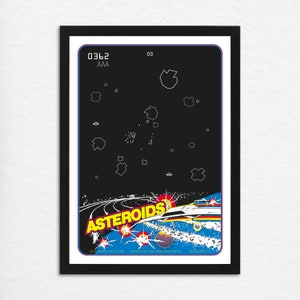 Asteroids Arcade Poster: Retro 1979 Gaming Art Print