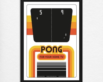 Retro Pong Arcade Poster - 1979 Inspired Print