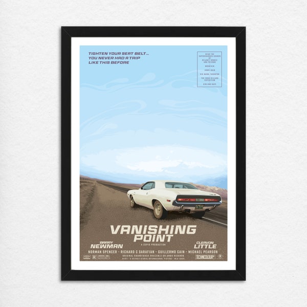 Vanishing Point (1971) - Alternative Film Poster - Dodge Challenger r/t