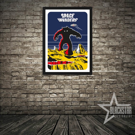 Space Invaders Poster: Retro Arcade Art Print - Etsy
