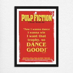 Pulp Fiction (1994) - Alternatives Filmplakat - Mia Wallace - Filmzitat Poster